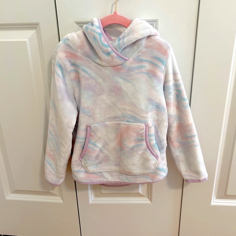 Lands End fleece hoodie with pockets size 4-5